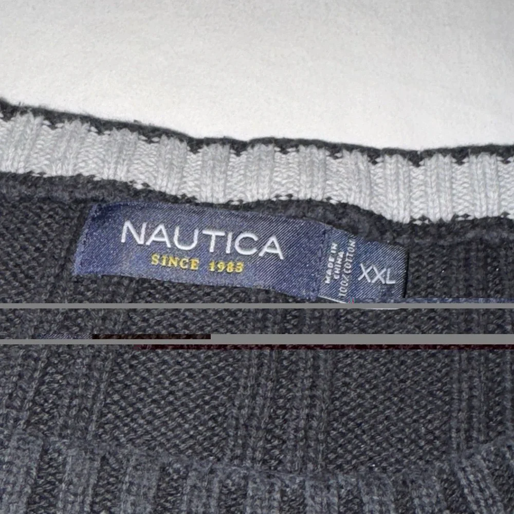 Nautica Sweater Mens XXL Chunky Ribbed Cable Knit 3D Heavy Pullover Preppy Black